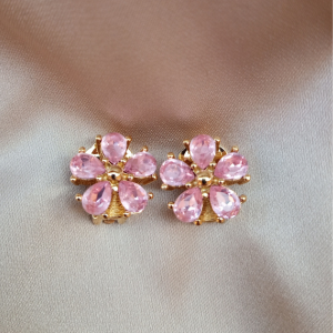 DIOR PINK FLOWER EARRING