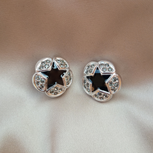 BURBERRY BLACK STAR EARRING